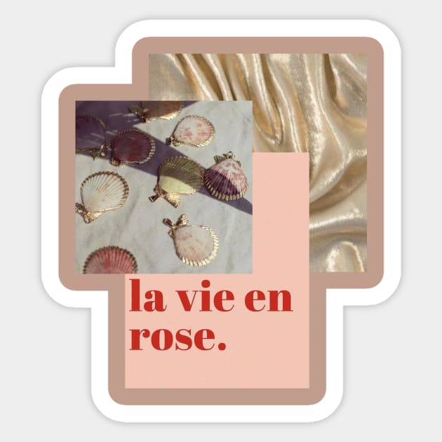 La vie en rose Sticker by Guccilikesavocado